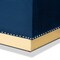 Baxton Studio Powell Glam and Luxe Navy Blue Velvet Fabric and Gold PU Leather Storage Ottoman 175-11238-Zoro - alternate 2